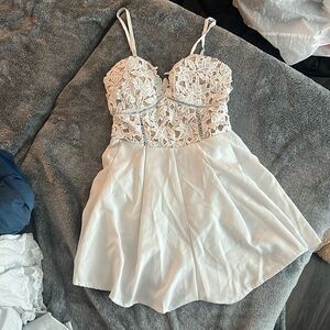 White Floral Romper